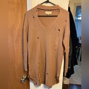 Distressed sweater